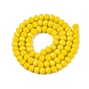 Opaque Solid Color Imitation Jade Glass Beads Strands EGLA-A044-P6mm-D04-3