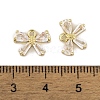 Brass Micro Pave Clear Cubic Zirconia Charms LS-KK-L212-14G-3