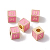 Rack Plating Brass Enamel Beads KK-B060-04G-05H-3