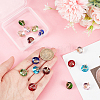   16Pcs 8 Colors Valentine's Day Glass Pendants GLAA-PH0002-24-3