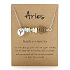 Natural Aquamarine & Quartz Crystal & Unakite Chip & Alloy Constellation Pendant Necklaces WGB0CBC-01-1