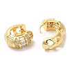 Rack Plating Brass Thick Hoop Earrings EJEW-R152-02G-2
