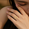 2Pcs 2 Colors Zinc Alloy Cuff Rings RJEW-LP0005-15-3