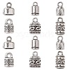 120Pcs 6 Styles Tibetan Style Alloy Cord Ends TIBE-CJ0001-29-6