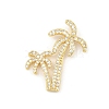 Ocean Brass Micro Pave Cubic Zirconia Pendants LS-KK-K411-06G-1