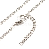 Stainless Steel Evil Eye Pendant Necklace for Women NJEW-JN03893-7