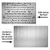Rectangle 201 Stainless Steel Custom Thermal Transfer Wallet Card DIY-WH0252-030-3