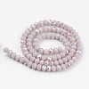 Electroplate Opaque Solid Color Glass Beads Strands EGLA-A034-P1mm-L08-2