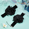 CRASPIRE Gothic Cloth Flower Cord Bracelet & Choker Necklace NJEW-CP0001-04A-4