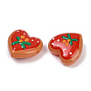 Handmade Heart Lampwork Beads Strands LAMP-P069-04B-02-3
