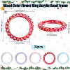 30Pcs UV Plating Opaque Acrylic Beads Frames PACR-SP0001-03-2