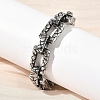 304 Stainless Steel Link Chain Bracelets for Men Women BJEW-D385-05AS-3