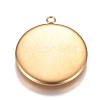 Ion Plating(IP) 304 Stainless Steel Pendant Cabochon Settings LS-X-STAS-G127-13-20mm-G-2