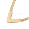 Synthetic Shell Initial Letter V Pendant Necklace NJEW-G074-58G-02-2