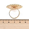 Horse Eye Brass Pad Ring Settings KK-Z122-21G-5