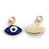 Brass Enamel Pendants KK-M220-03G-G-2