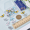 30Pcs 3 Colors Alloy Enamel Pendants ENAM-SC0004-26P-3