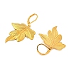 Brass Maple Leaf Dangle Leverback Earrings EJEW-JE06656-2