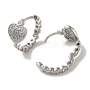 Rack Plating Brass Micro Pave Cubic Zirconia Clip-on Earrings EJEW-R162-44P-2