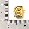 Brass Micro Pave Cubic Zirconia Letter Links KK-I717-04B-3
