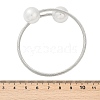 Plastic Imitation Pearl Round Beaded Cuff Bangle BJEW-P310-07P-3