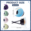 5Pcs Moon Natural Amethyst & Amazonite & Rose Quartz & Green Aventurine & Opalite Car Air Vent Clips HJEW-BC00069-2