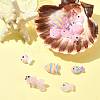 14Pcs 7 Colors Painted Glass Beads LAMP-FS0001-60-8
