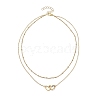 Stainless Steel Heart Pendant Necklaces for Women NJEW-JN04735-01-4
