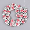 Dyed & Heated Glass Enamel Beads GLAA-T023-45E-2