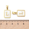 Ion Plating(IP) 304 Stainless Steel Pave Shell Pendants STAS-G327-01G-L-3