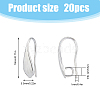 20Pcs Brass Earring Hooks KK-FH0007-17P-2