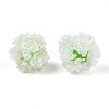 Polymer Clay Rhinestone Beads with Embossed Resin Roses RESI-T059-01A-05-1