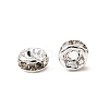 Rack Plating Brass Crystal Rhinestone Rondelle Space Beads RB-D303-S-3