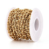 Brass Flat Round with Rectangle Link Chains CHC-T018-53G-2