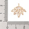 Brass Inlay Clear Glass Pendants KK-S388-22G-3