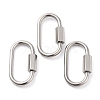 Non-Tarnish 304 Stainless Steel Screw Carabiner Lock Charms STAS-H107-04C-P-1