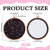 Flat Round Polyester & Acrylic Wall Mounted Brooch Organizer Display Boards AJEW-WH20006-30A-2