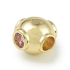 Rack Plating Brass Micro Pave Cubic Zirconia Beads KK-A220-24B-G-2