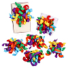 16Pcs Flower Polyester Ornament DIY-HY0003-34B-1