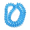 Frosted & Baking Paint Transparent Glass Beads Strands GL-CBA2ED2-03E-2