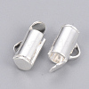 Brass Slide On End Clasp Tubes KK-Q747-11A-S-2
