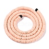 Flat Round Handmade Polymer Clay Beads CLAY-R067-12mm-13-2
