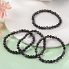 Natural Larvikite Bead Stretch Bracelets X-BJEW-K212-A-046-1