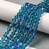 Transparent Electroplate Glass Beads Strands LS-EGLA-A039-T2mm-L01-4