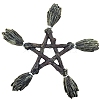 Resin Witch Broom Star Ornaments PW-WG28423-01-5