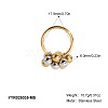 304 Stainless Steel Bead Finger Rings for Women QD5278-3-1