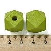 Printed Wood European Beads WOOD-G022-34-3
