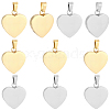 10Pcs Valentines Gift Idea for Him 304 Stainless Steel Stamping Blank Tag Pendants STAS-BBC0010-06A-7