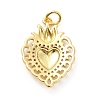 Rack Plating Brass Micro Pave Cubic Zirconia Pendants KK-K270-16G-2
