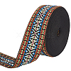 16.5M Ethnic Style Polyester Jacquard Stripe Ribbons SRIB-WH0011-155A-1